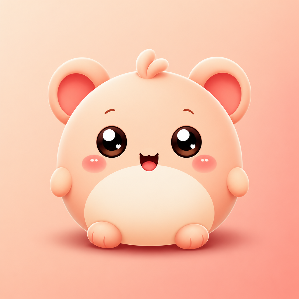 Zuzu, a cute peach virtual pet